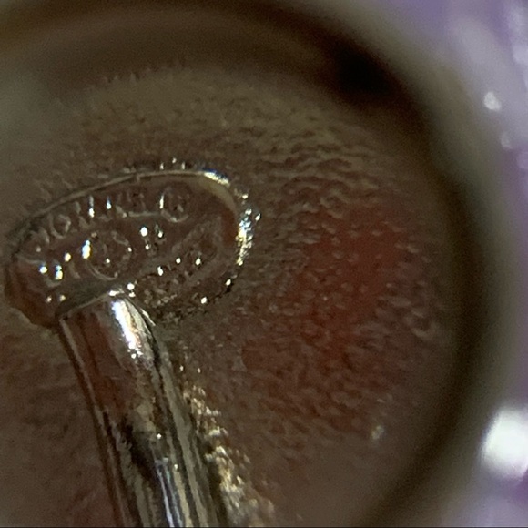 CHANEL P01 lavender Italian Resin pin back BROOCH w/pendant loop - Picture 8 of 13